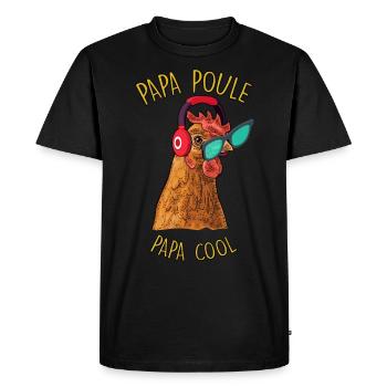 Dad Hen Cool Gift Man - Men's Premium Organic T-Shirt - black - Front - Nico (187cm)