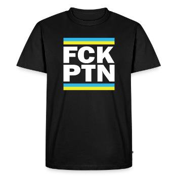 Fuck Putin | Support for Ukraine - Men's Premium Organic T-Shirt - black - Front - Nico (187cm)