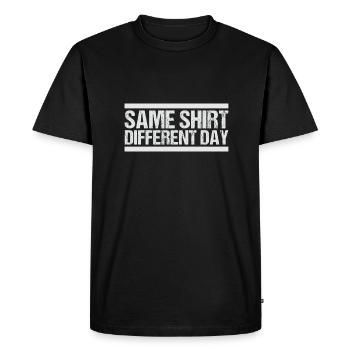 Same Shirt Different Day - Men's Premium Organic T-Shirt - black - Front - Nico (187cm)