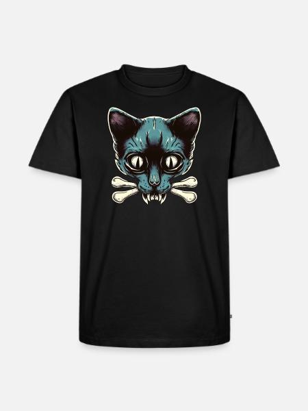 Undead Vampire Cat - Men's Premium Organic T-Shirt - black