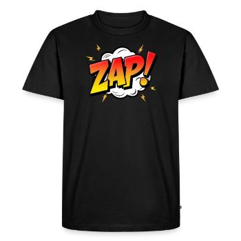 ZAP! - A Dynamic Comic Book Exclamation - Men's Premium Organic T-Shirt - black - Front - Nico (187cm)