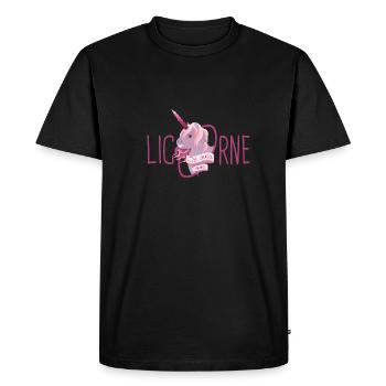 Je suis une licorne - T-shirt Premium bio Homme - noir - Devant - Nico (187cm)