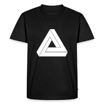 Illusion optique symbole de l'infini Triangle - T-shirt Premium bio Homme - noir - Devant - Nico (187cm)