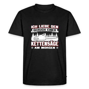 Tronçonneuse à odeur - T-shirt Premium bio Homme - noir - Devant - Nico (187cm)