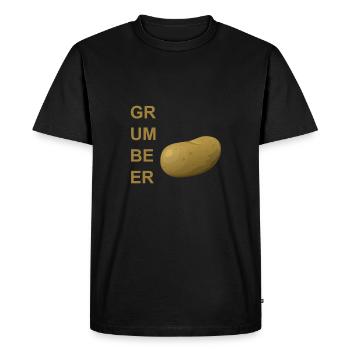 Grumbeer / pommes de terre - T-shirt Premium bio Homme - noir - Devant - Nico (187cm)