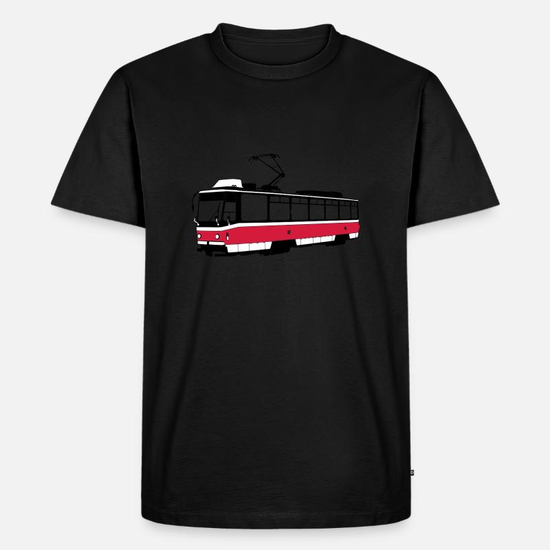 Brünner Straßenbahn - Männer Premium Bio T-Shirt - Schwarz