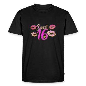 Super fille - T-shirt Premium bio Homme - noir - Devant - Nico (187cm)