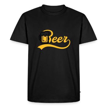 Bière Jug - T-shirt Premium bio Homme - noir - Devant - Nico (187cm)