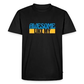 Template Vorlage Awesome Like - Men's Premium Organic T-Shirt - black - Front - Nico (187cm)