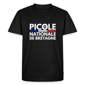 Picole Nationale de Bretagne Drapeau - T-shirt Premium bio Homme - noir - Devant - Nico (187cm)