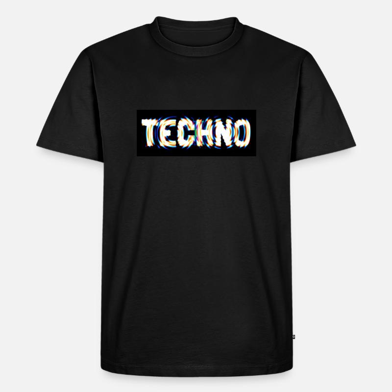 Techno - Männer Premium Bio T-Shirt - Schwarz