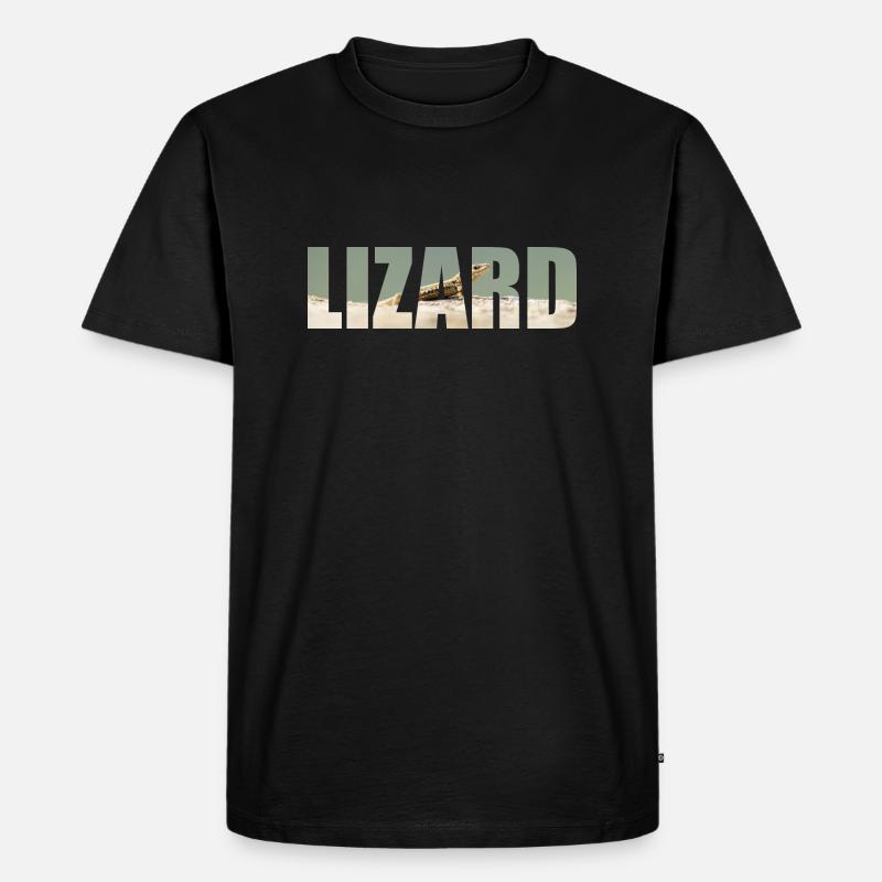 Eidechse - Männer Premium Bio T-Shirt - Schwarz