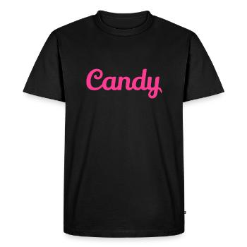 Candy - Men's Premium Organic T-Shirt - black - Front - Nico (187cm)