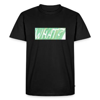 QUOI? Dégradé vert - T-shirt Premium bio Homme - noir - Devant - Nico (187cm)