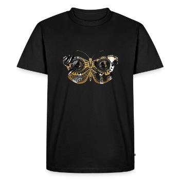 Mystic papillon papillon mandala yoga boho flower - T-shirt Premium bio Homme - noir - Devant - Nico (187cm)