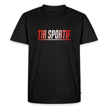 TIR SPORTIF CADEAU SPORT SUISSE - T-shirt Premium bio Homme - noir - Devant - Nico (187cm)