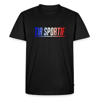 TIR SPORTIF CADEAU SPORT FRANCE - T-shirt Premium bio Homme - noir - Devant - Nico (187cm)