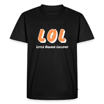 LOL - Petite sucette orange - T-shirt Premium bio Homme - noir - Devant - Nico (187cm)