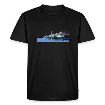Giasing Oida - Männer Premium Bio T-Shirt - Schwarz - Vorne - Nico (187cm)