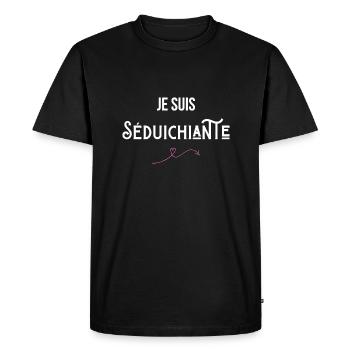 Je suis Séduichiante - T-shirt Premium bio Homme - noir - Devant - Nico (187cm)