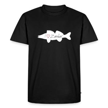 I Love Zander white - Men's Premium Organic T-Shirt - black - Front - Nico (187cm)