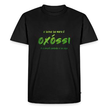 Oxóssi - Men's Premium Organic T-Shirt - black - Front - Nico (187cm)