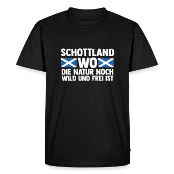Ecossais Ecosse Ecosse Ecosse - T-shirt Premium bio Homme - noir - Devant - Nico (187cm)
