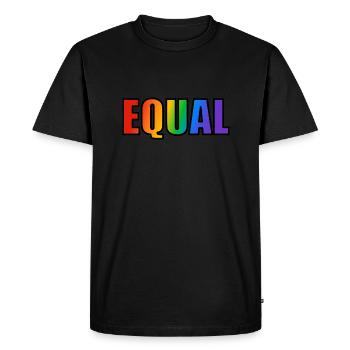 Equal LGBTQ Rainbow - Men's Premium Organic T-Shirt - black - Front - Nico (187cm)