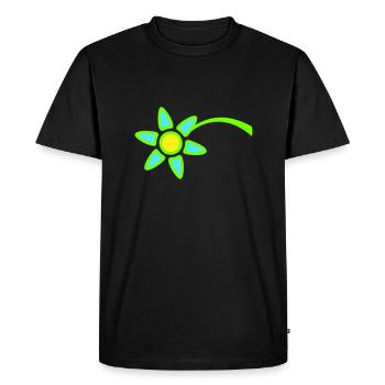 Small Blue Plant Pretty Beautiful Flower Decorative - Men's Premium Organic T-Shirt - black - Front - Nico (187cm)