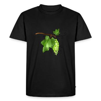 Les raisins - T-shirt Premium bio Homme - noir - Devant - Nico (187cm)