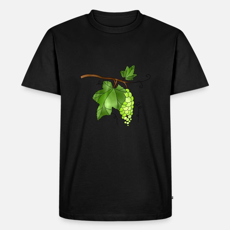 Trauben - Männer Premium Bio T-Shirt - Schwarz