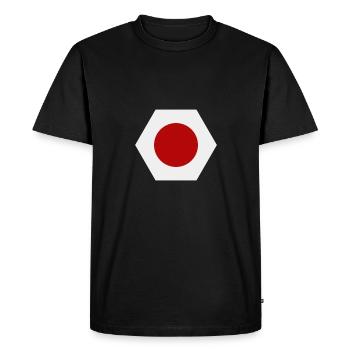 japan flag - Men's Premium Organic T-Shirt - black - Front - Nico (187cm)