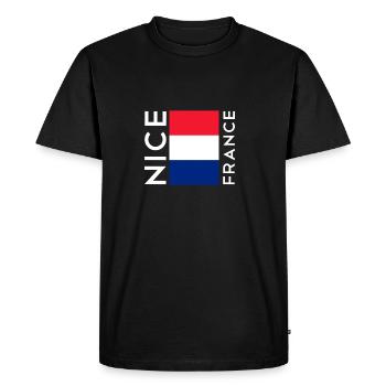 Nice, France - T-shirt Premium bio Homme - noir - Devant - Nico (187cm)