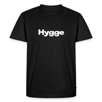 Hygge hoo ga cozy tea happy danish slit - Men's Premium Organic T-Shirt - black - Front - Nico (187cm)