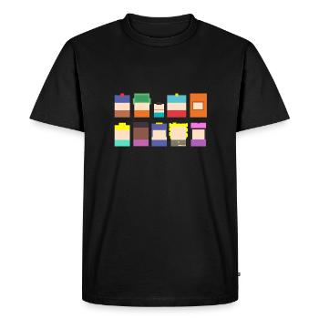 Ein Park im Süden Cartoon Charaktere - Männer Premium Bio T-Shirt - Schwarz - Vorne - Nico (187cm)
