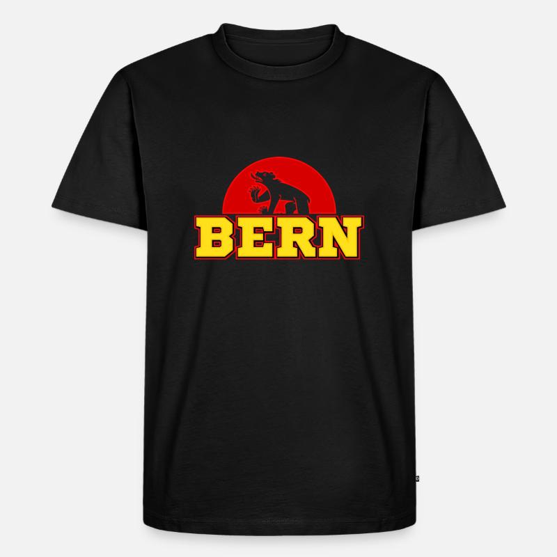 Bern 2 - Männer Premium Bio T-Shirt - Schwarz