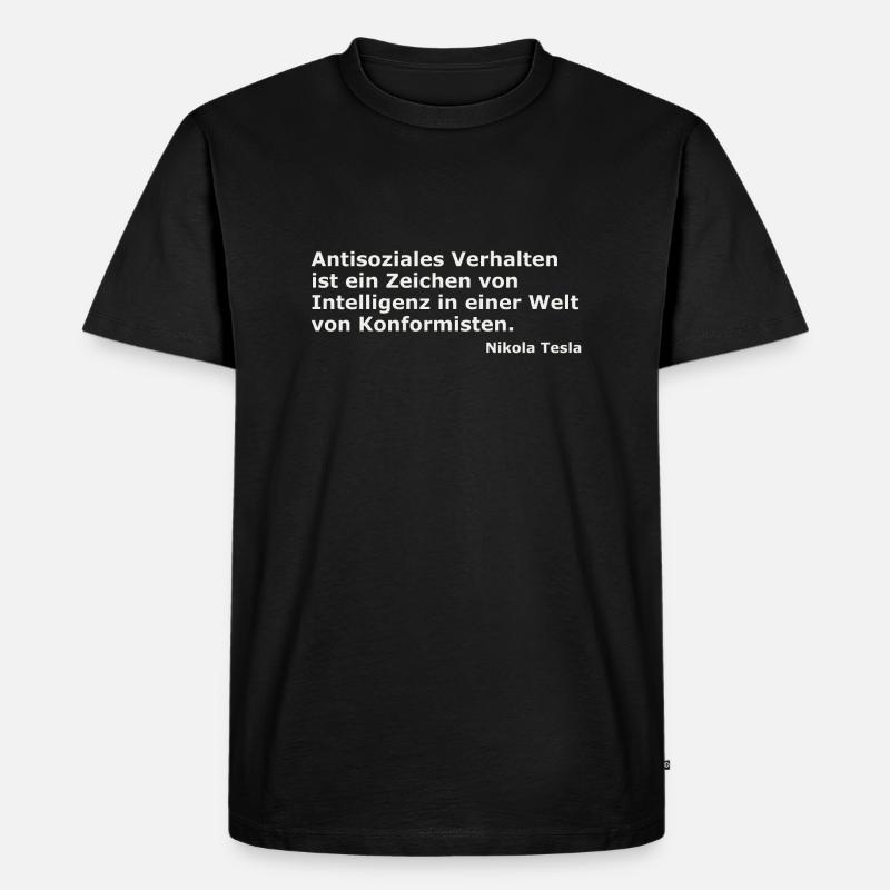 Intelligenz - Männer Premium Bio T-Shirt - Schwarz