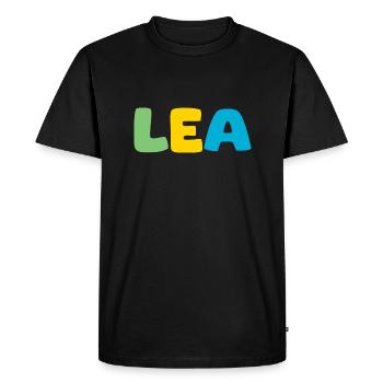 Nom - Lea - T-shirt Premium bio Homme - noir - Devant - Nico (187cm)