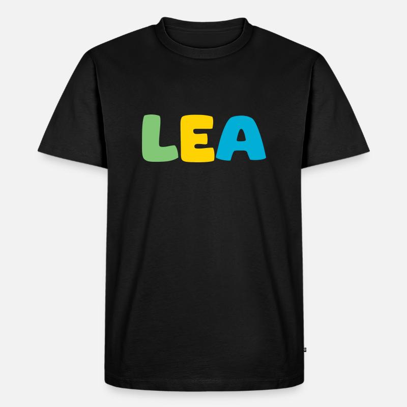 Name - Lea - Männer Premium Bio T-Shirt - Schwarz