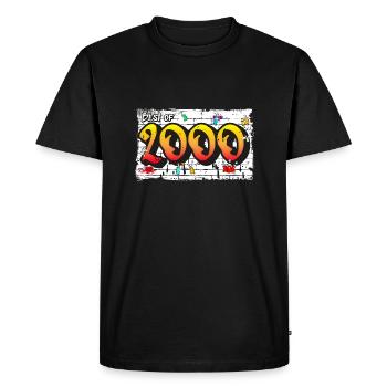 Millennium 2000 Graffiti – 25 ans d’ambiance urbaine - T-shirt Premium bio Homme - noir - Devant - Nico (187cm)