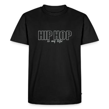 hip hop is my life - T-shirt Premium bio Homme - noir - Devant - Nico (187cm)