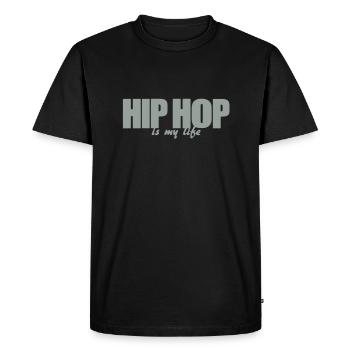 hip hop is my life - T-shirt Premium bio Homme - noir - Devant - Nico (187cm)
