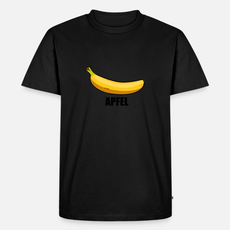 Banane/Apfel - Männer Premium Bio T-Shirt - Schwarz