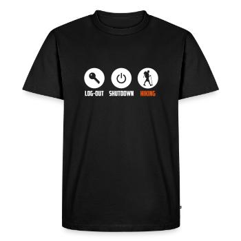 Hiking - T-shirt Premium bio Homme - noir - Devant - Nico (187cm)
