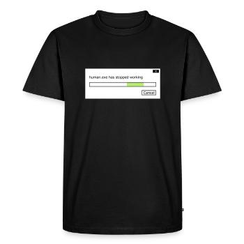 human.exe ne fonctionne plus en disant human .exe - T-shirt Premium bio Homme - noir - Devant - Nico (187cm)
