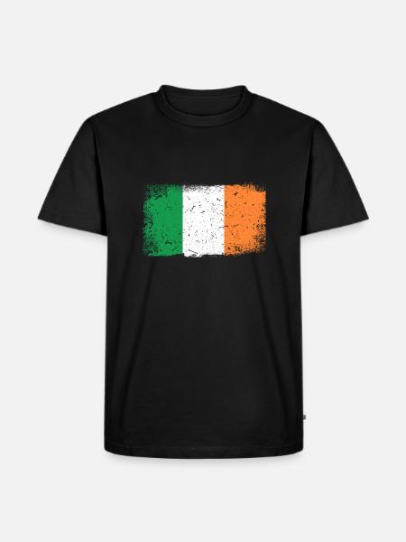 Ireland Flag - Men's Premium Organic T-Shirt - black