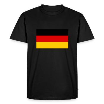 Drapeau Allemagne / German Flag - T-shirt Premium bio Homme - noir - Devant - Nico (187cm)