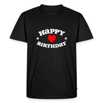Joyeux anniversaire - T-shirt Premium bio Homme - noir - Devant - Nico (187cm)