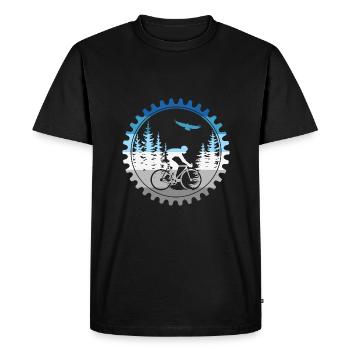 Bicyclette - T-shirt Premium bio Homme - noir - Devant - Nico (187cm)