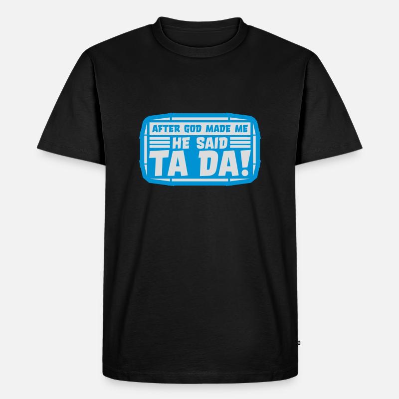 after god made me - Männer Premium Bio T-Shirt - Schwarz